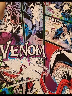 Venom Comic Art Panel Wall Canvas